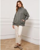 Pull en Cachemire mélangé Kaboul kaki