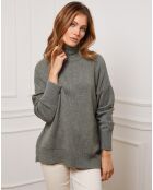 Pull en Cachemire mélangé Kaboul kaki