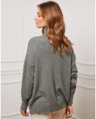 Pull en Cachemire mélangé Kaboul kaki