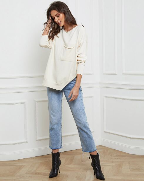 Pull en Cachemire mélangé Monza écru