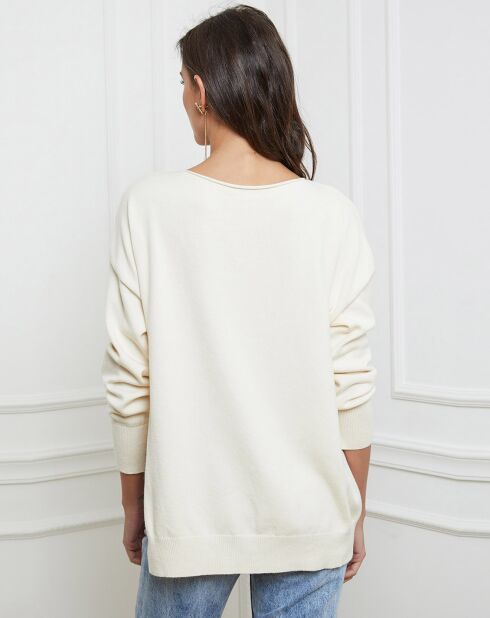 Pull en Cachemire mélangé Monza écru