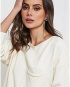 Pull en Cachemire mélangé Monza écru