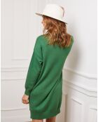 Robe en Cachemire mélangé Abufera verte