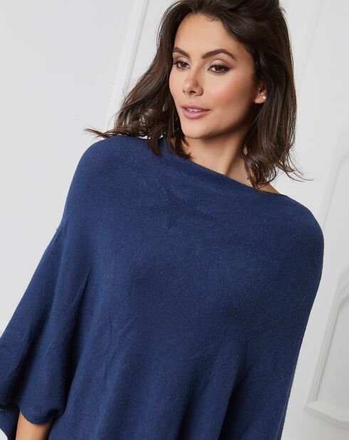 Fano marine poncho van kasjmiermix