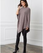 Fano poncho van taupe kasjmiermix