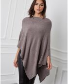 Fano poncho van taupe kasjmiermix