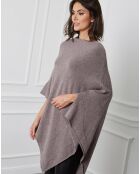 Fano poncho van taupe kasjmiermix