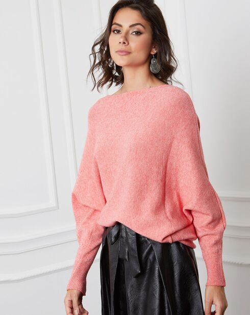 Pull en Cachemire mélangé Dragor saumon