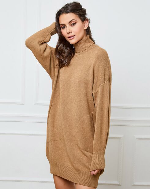 Abito Halof beige in misto cachemire