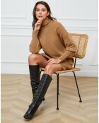 Abito Halof beige in misto cachemire