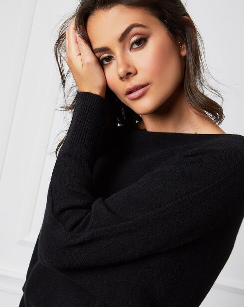 Pull en Cachemire mélangé Dragor noir