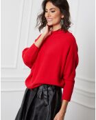 Pull en Cachemire mélangé Dragor rouge