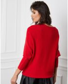 Pull en Cachemire mélangé Dragor rouge