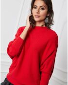 Pull en Cachemire mélangé Dragor rouge