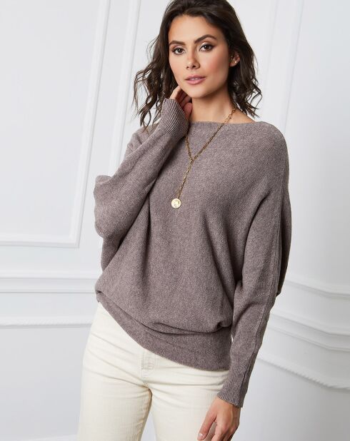 Pull en Cachemire mélangé Dragor taupe