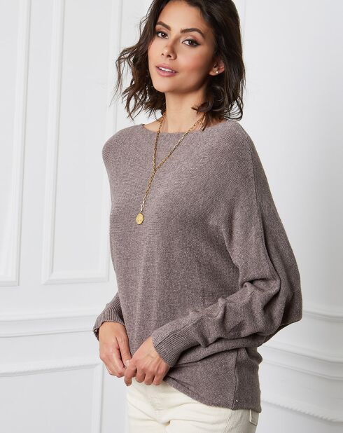 Pull en Cachemire mélangé Dragor taupe