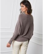 Pull en Cachemire mélangé Dragor taupe