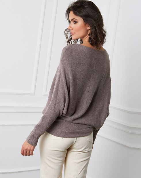 Pull en Cachemire mélangé Dragor taupe