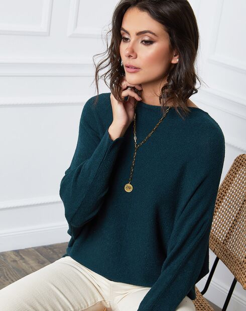 Pull en Cachemire mélangé Dragor vert