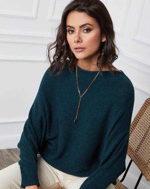 Pull en Cachemire mélangé Dragor vert
