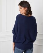 Pull en Cachemire mélangé Dragor marine