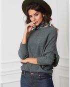Pull en Cachemire mélangé Dragor kaki