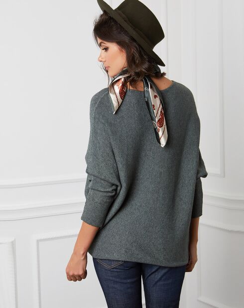 Pull en Cachemire mélangé Dragor kaki
