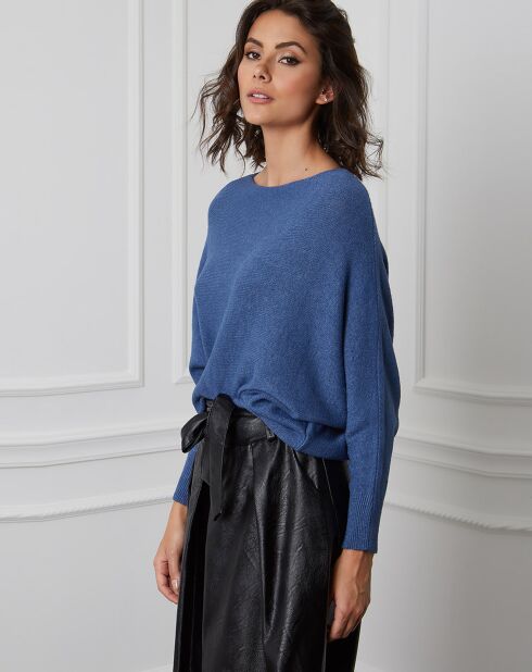 Pull en Cachemire mélangé Dragor indigo