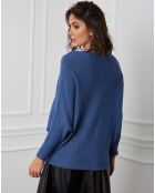 Pull en Cachemire mélangé Dragor indigo