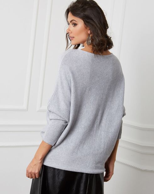 Pull en Cachemire mélangé Dragor gris clair