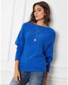 Pull en Cachemire mélangé Dragor bleu roi