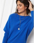 Pull en Cachemire mélangé Dragor bleu roi