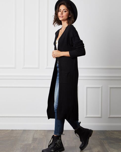 Gilet en Cachemire mélangé Balle noir