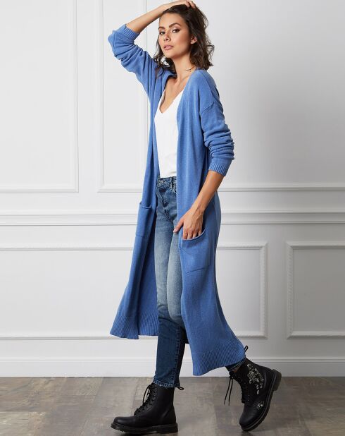 Gilet en Cachemire mélangé Balle indigo