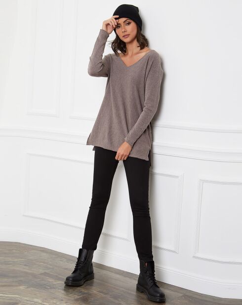 Pull en Cachemire mélangé Jelling taupe