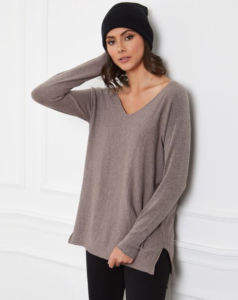 Pull en Cachemire mélangé Jelling taupe