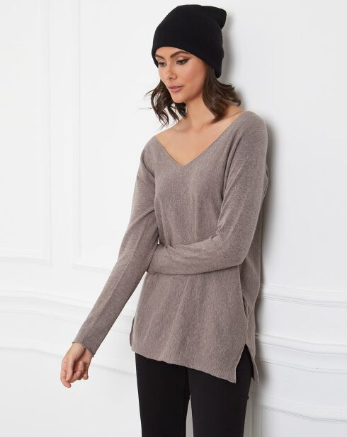 Pull en Cachemire mélangé Jelling taupe