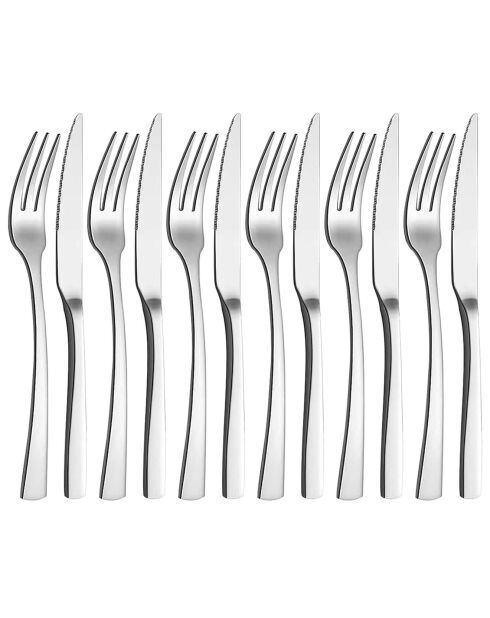 12 Couverts de table argentés