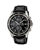 Montre Homme Edifice en Cuir noire