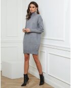 Grijze jurk van kasjmiermix Warren