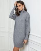 Grijze jurk van kasjmiermix Warren