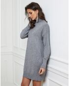 Grijze jurk van kasjmiermix Warren