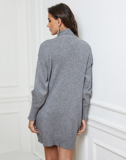 Grijze jurk van kasjmiermix Warren