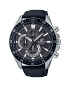 Montre Homme Edifice en Cuir noire