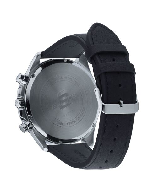Montre Homme Edifice en Cuir noire