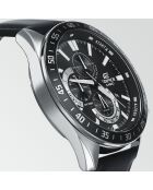 Montre Homme Edifice en Cuir noire
