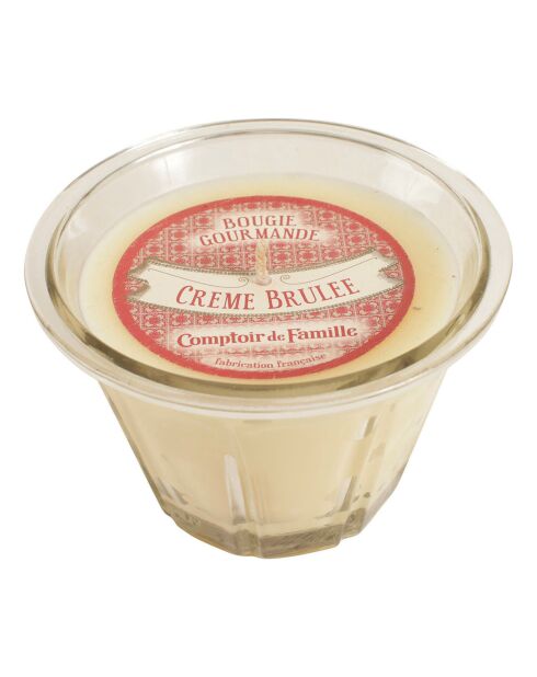 Bougie gourmande crême brulée - 1 mèche 45h