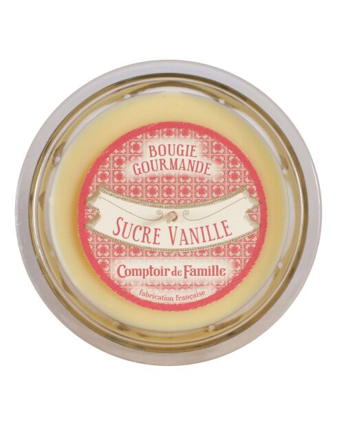 Bougie gourmande sucre vanille - 1 mèche 45h