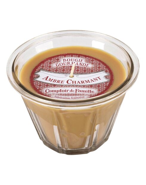 Bougie gourmande ambre - 1 mèche 45h