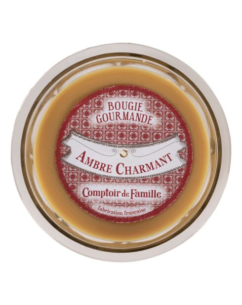 Bougie gourmande ambre - 1 mèche 45h